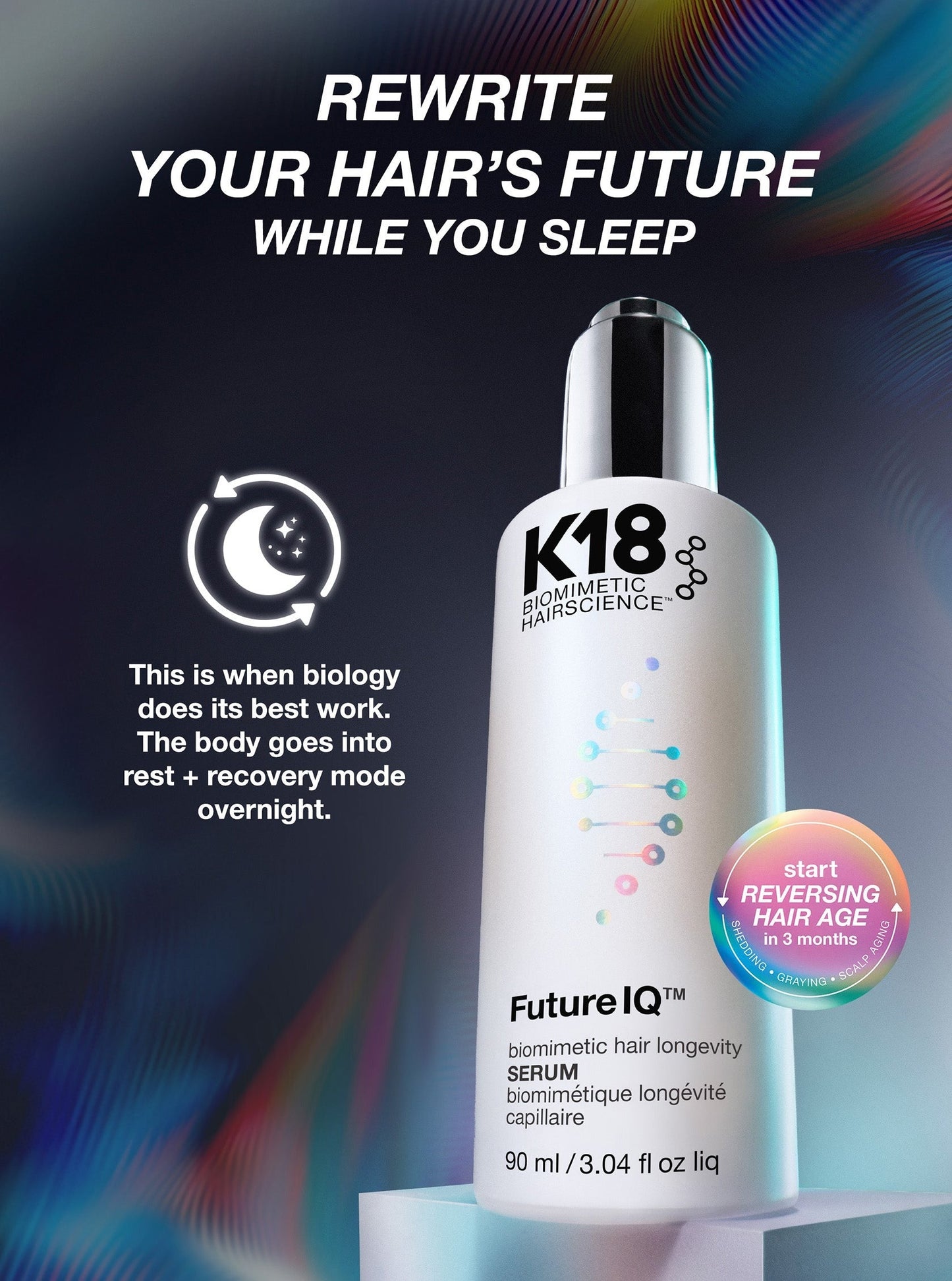 FutureIQTM biomimetic hair longevity serum