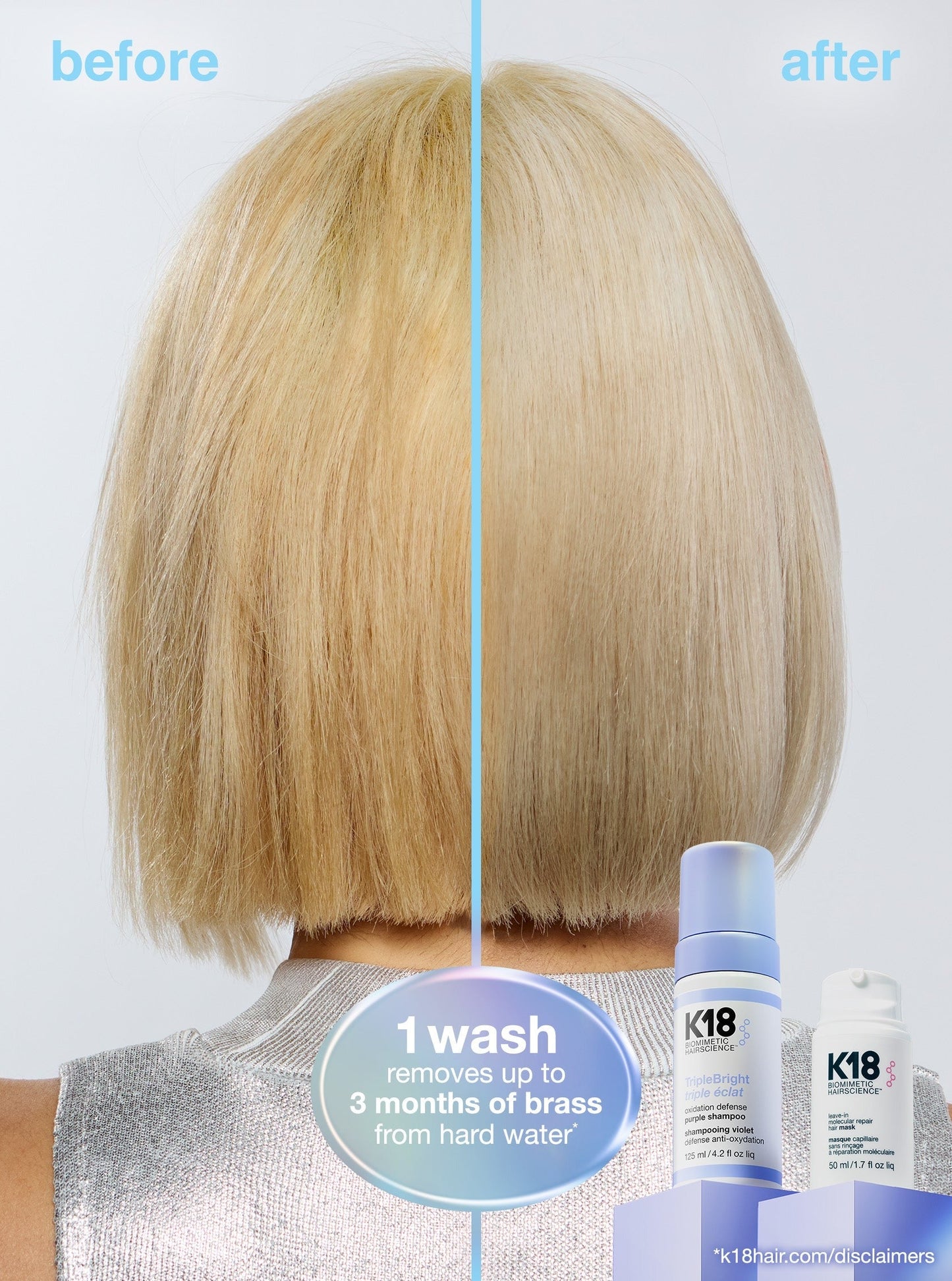 TripleBright oxidation defense purple shampoo